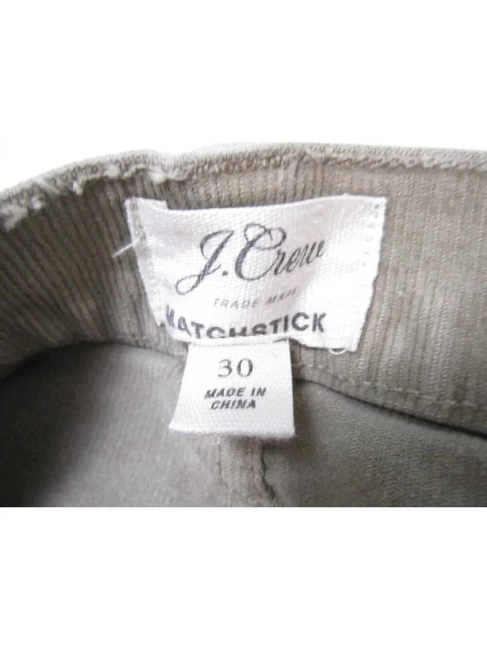 J. Crew Matchstick Corduroy Pants Sz 30 Ribbed Slim Straight Fit Preppy (MP654)